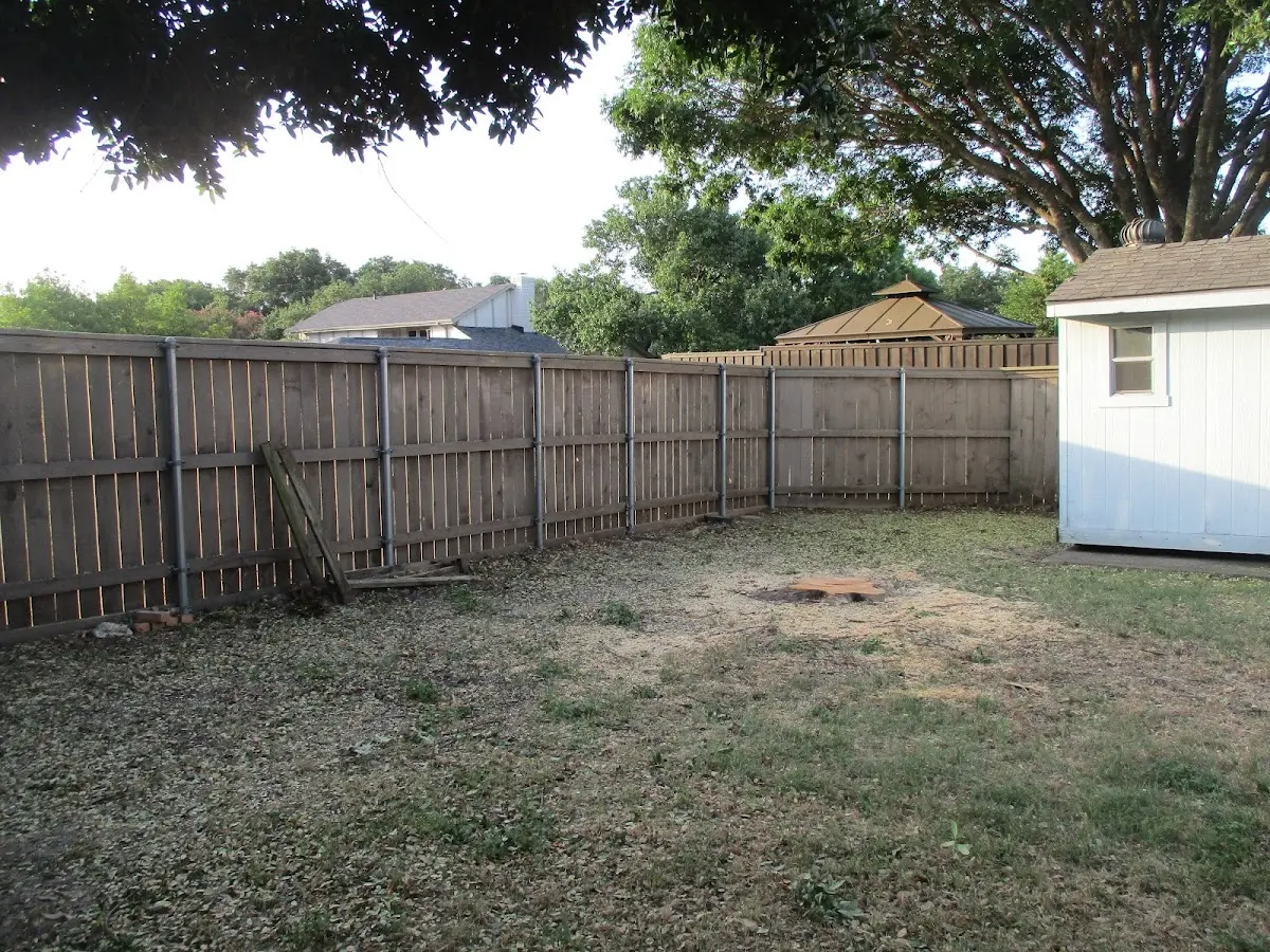 Cleared yard after professional tree removal in Deridder